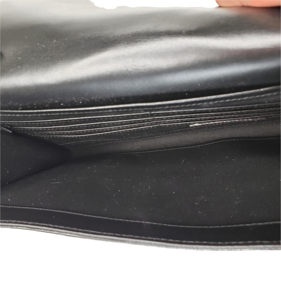 Halogen | Black Speckled Chic Glam Flap Closure Clutch On Chain Women's - Picture 7 of 9